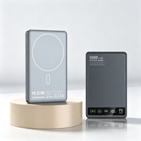 Power Bank Mini Magnetik Berkualitas Tinggi, Laris Manis, Pengisian Cepat, 5000mAh, Layar LED, Powerbank Portabel