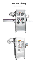 Machine d'étiquetage de manchon de ticker carré automatique électrique en gros direct pour bouteilles PET canettes bois papier PLC moteur 1 an