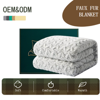 Maßgefertigte OEM ODM Superweiche Gemütliche Warme Haushaltsfavorit-Decke Kunstfell mit Sherpa Geschenkdecken für Jeden Anlass