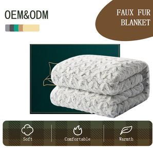 Couverture en <span class=keywords><strong>fausse</strong></span> <span class=keywords><strong>fourrure</strong></span> Sherpa personnalisée OEM ODM, super douce, confortable et chaude, idéale pour la maison, cadeau pour toutes les occasions - Product Image 1