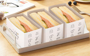 Boîtes en papier personnalisées à bas prix pour emballages de dessins animés, boîte à sandwichs pour petit-déjeuner, boîte à sandwichs, emballage alimentaire à emporter, boîte alimentaire - Product Image 5