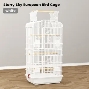 Drop Shipping European Style Bird Cage Sugar Glider Cage 92cm Height Cage Bird Parrot Canary With Open Roof