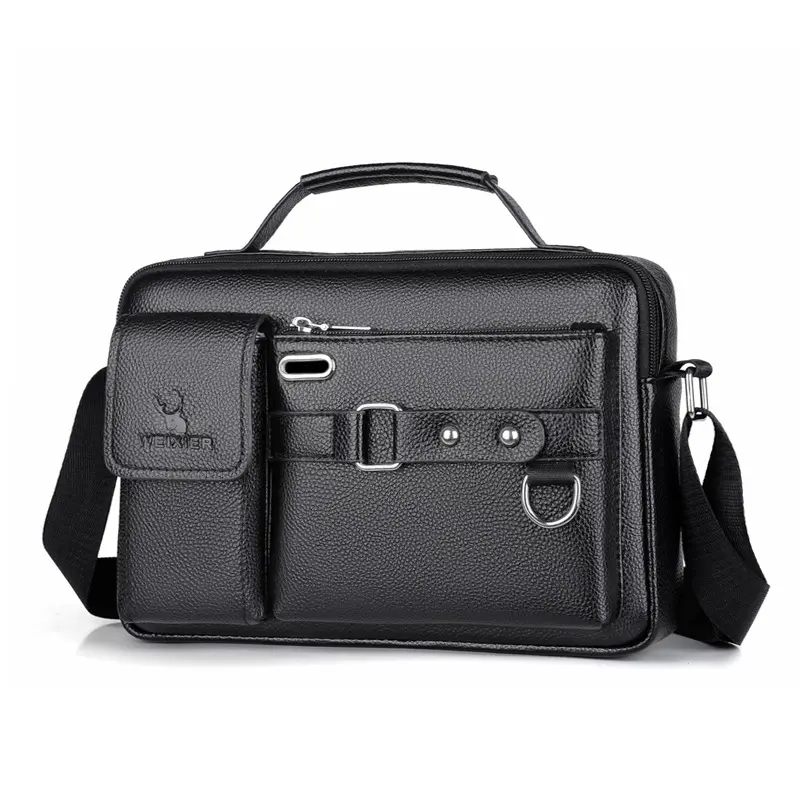 Men Crossbody Messenger Bags Business Casual Handbag Male Spliter Leather Shoulder Bag Large Capacity
