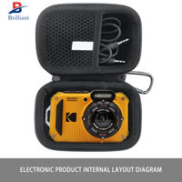 Étui de rangement pour appareil photo en cuir EVA rigide personnalisé, imperméable, portable, pour Osmo 7P/8