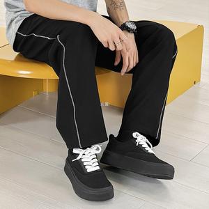 Chaussures pour hommes, respirantes, été 2026, nouveau style, baskets décontractées et sportives pour couple, en toile noire, tendance, polyvalentes, à semelle épaisse - Product Image 2