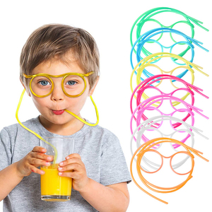 Jouets amusants pour fêtes, blagues et farces, pailles en plastique souple amusantes, lunettes amusantes, jouets à boire, <span class=keywords><strong>blague</strong></span> pour enfants, jouets pour fête d'<span class=keywords><strong>anniversaire</strong></span> de bébé - Product Image 1