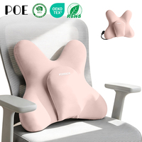 Coussin lombaire ergonomique personnalisable en soie de lait avec rembourrage en mousse à mémoire de forme, dossier réglable, lavable et antistatique