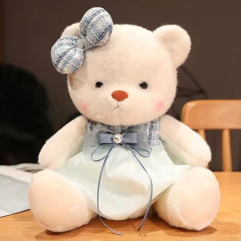 Großhandel Kleid Teddybär Spielzeug gefüllt mit Mini kleine Plüsch puppe in loser Schüttung gestrickt Weihnachten Valentinstag Hochzeits geschenk für Freunde