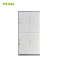 Armoire casier métallique à 4 portes pour vestiaire, école, usage commercial, rangement de vêtements en acier, casier de gym avec serrure