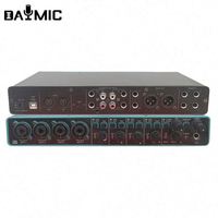 Interface audio numérique 4 entrées 2 sorties, carte son 24 bits 192 kHz, USB, enregistrement en direct, podcasting, studio, interface audio