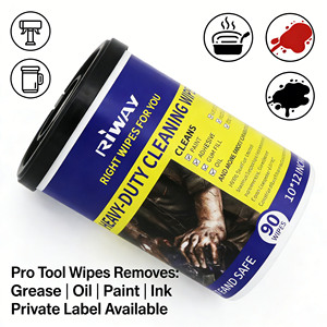 Lingettes de nettoyage industrielles robustes pour mécaniciens, lingettes dégraissantes et exfoliantes pour l'huile, la colle, la peinture, surfaces multi-usages - Product Image 1