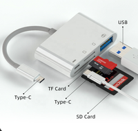 Lightning lector de tarjetas SD TF USB 3,0, suministro directo de fábrica 4 en 1, tipo C