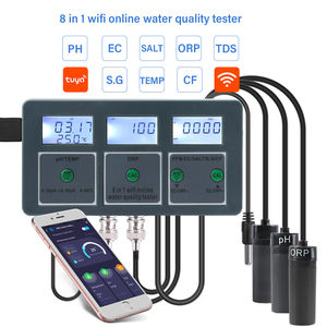 เครื่องวัดค่า PH/TEMP/ORP/PPM/EC/SALT/SG/CF ดิจิตอลอเนกประสงค์ 8-in-1 ยี่ห้อ Tuya WiFi พร้อมหน้าจอ LCD รับประกัน 1 ปี สำหรับระบบปลูกพืชไร้ดิน - Product Image 5