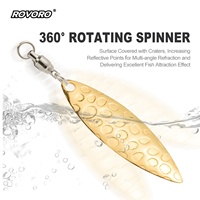 ROVORO Lames de spinnerbait bicolores anti-bruit avec roulement pivotant, kit de modification de leurre pour le black-bass et hameçon assist