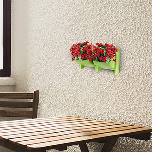 Jardinière verticale empilable en résine pour mur, pot mural auto-arrosant pour fraises et fleurs - Product Image 2