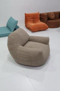 Sofá Perezoso Moderno de Pana Comprimido y Envasado al Vacío, Sillón Ergonómico Tipo Puff Individual para Sala de Estar - Product Image 4