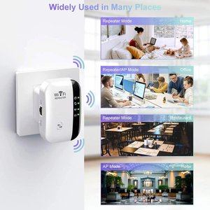 <b>WiFi</b> Repeater 2.4GHz 300Mbps Signal Booster Wireless Range Extender <b>Plug</b>-in <b>WiFi</b> Hotspot for Home Office - Product Image 3