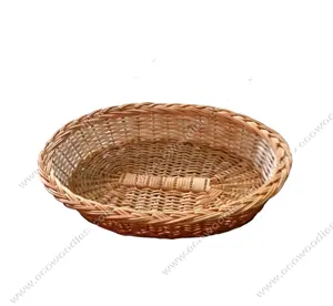 Custom Portable Design Natural Bamboo Rattan Wicker Multi-Purpose Eco Friendly Handicraft Fruits Vegetables Basket