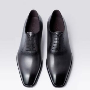 Botas de Trabajo para Hombre de Cuero Genuino con Cordones, Impermeables, Estilo Inglés Vintage, Suela de Cuero Cosida a Mano Goodyear - Product Image 2