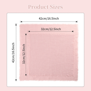 Serviettes en <span class=keywords><strong>coton</strong></span> vert sauge à franges, serviettes <span class=keywords><strong>de</strong></span> table carrées en <span class=keywords><strong>gaze</strong></span> texturée pour la maison, les mariages, les fêtes, décoration <span class=keywords><strong>de</strong></span> table occidentale raffinée - Product Image 5