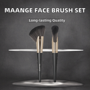 MAANGE Outils de maquillage de marque privée Brosse à visage à biseau unique en forme de faucille pour <span class=keywords><strong>blush</strong></span>, surligneur et contour, ensemble de pinceaux en nylon - Product Image 2