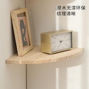 Vente en gros d'étagère d'angle sans perforation en bois salon coin tenture murale support de rangement support cloison en forme d'éventail - Product Image 5