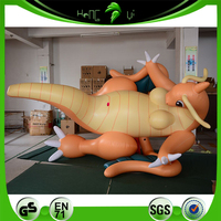 Dragon gonflable personnalisé en forme de dessin animé, jouet animal orange, poupée dragon orange sexy à gros seins pour adulte