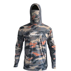 2024 Nova Chegada Poliéster Sublimado Pesca Camisa de Manga Longa UV Máscara de Proteção Quick Dry Plus Size Adultos Meninos do Verão - Product Image 4