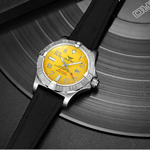 OUPAI-reloj deportivo para hombre, con diseño de lobo marino, esfera amarilla, resistente al agua, automático, de lujo, grande, 46mm, novedad de <span class=keywords><strong>2022</strong></span> - Product Image 2