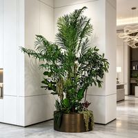 Arrangement de plantes artificielles de luxe haut de gamme 380 cm, palmier, pour hôtel, bureau, centre commercial ou salle d'exposition, plantes vertes en pot
