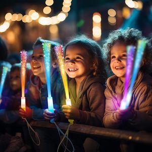 DAMAI Glow Fiber Optic Wands LED <b>Light</b> Stick Dark Party Supplies Flashing Wedding Halloween New <b>Year</b> - Product Image 2