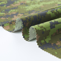 Tissu de camouflage CADPAT, forêt numérique et suppression IR, 65/35 NyCo Ripstop, DWR 5000 mm pour équipement tactique et vêtements de plein air