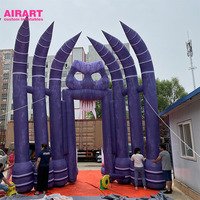 Arco Inflable Gigante con Forma de Calavera para Halloween, Arco Inflable con Cabeza de Calavera como Decoración
