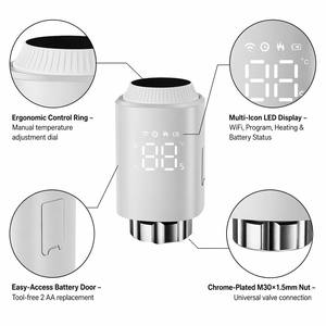 <span class=keywords><strong>Vanne</strong></span> <span class=keywords><strong>thermostatique</strong></span> intelligente Tuya Zigbee 3.0 pour radiateur avec commande vocale Alexa Google Home, affichage LED programmable <span class=keywords><strong>M30</strong></span> - Product Image 2