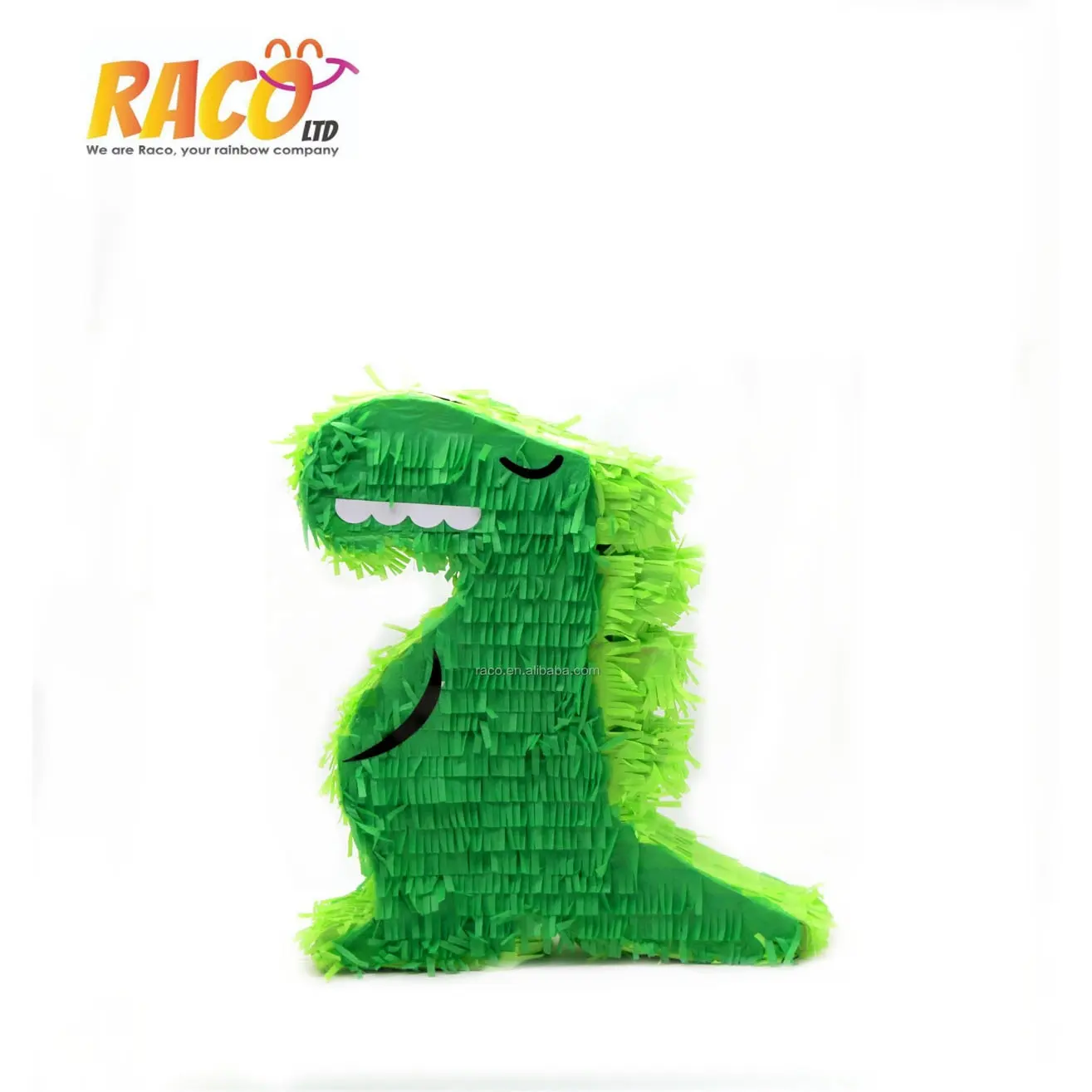 Pinata de dinosaurio con asa para decoración de fiesta de cumpleaños, nuevo diseño de dinosaurio para niños