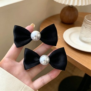 Korean style chubby <b>bow</b> hair <b>clips</b> for children, sweet and cute, a pair of baby hair <b>clips</b>, trendy little princess BB <b>clips</b>. - Product Image 1