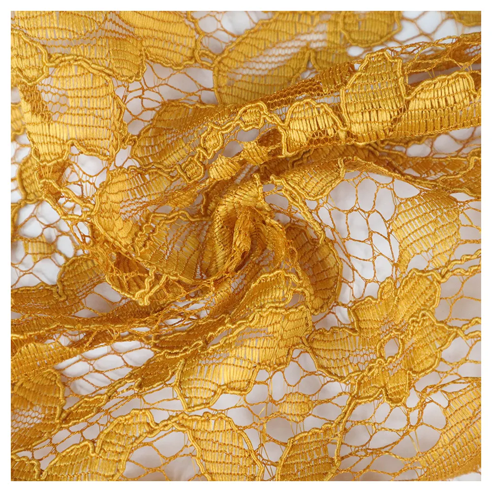 Beautiful wholesale high quality embroidery fabric cord net cord lace fabric for dress wedding