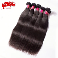 Extensions de cheveux humains vierges brésiliens Remy à 100%, double trame, lisses, pour tissage et tresses