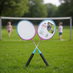 Raquettes de badminton Hb Sport pour enfants, cadre en acier, poignée en PU, 58 cm, légères, pour l'entraînement des enfants - Product Image 3