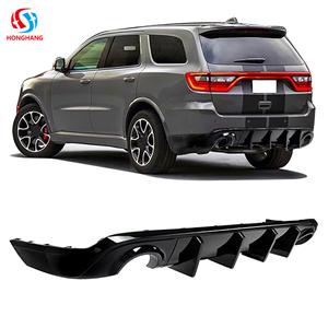 Diffuseur de pare-chocs arrière large en plastique ABS imitation fibre de carbone Honghang pour Dodge <span class=keywords><strong>Durango</strong></span> 2014-2024 - Product Image 1