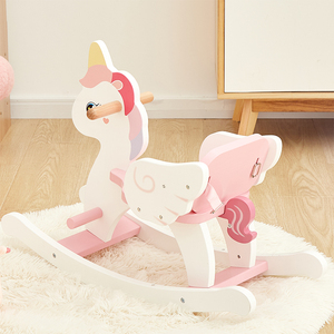 Cheval à <span class=keywords><strong>bascule</strong></span> <span class=keywords><strong>en</strong></span> <span class=keywords><strong>bois</strong></span> <span class=keywords><strong>licorne</strong></span> rose, jouet <span class=keywords><strong>licorne</strong></span> féerique, chaise à <span class=keywords><strong>bascule</strong></span> - Product Image 4