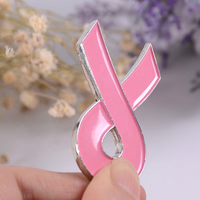 Porte-clés de sensibilisation au cancer du sein avec ruban rose, vente en gros, porte-clés sur le thème du cancer