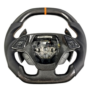 Volant de course personnalisé en cuir perforé et fibre de carbone avec LED pour Chevrolet Camaro Sports, compatible avec les modèles Cabriolet GLC, Classe S, TT, Classe G, GLS - Product Image 4