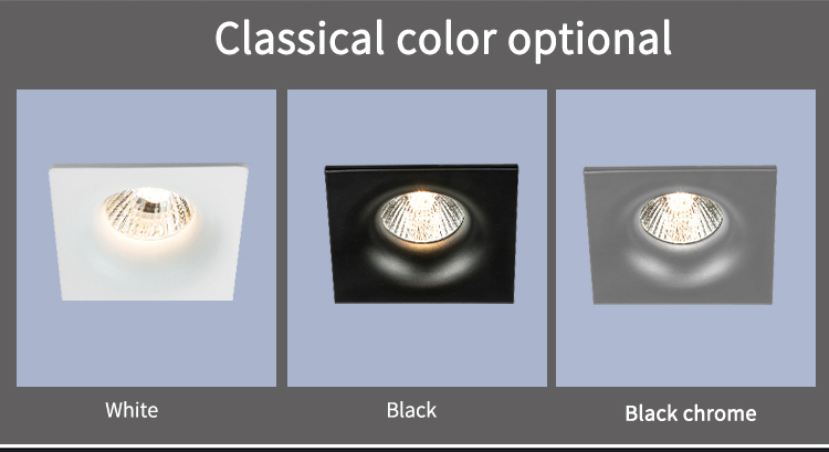 GU10 Recessed Black Adjustable LED Downlight Anti Glare IP 20