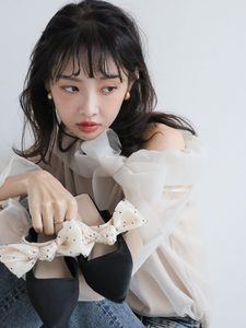Sandales mules à bout pointu style japonais respirantes pour le bureau, avec nœud, collection Printemps/Été 2026 - Product Image 2