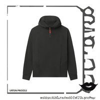 Hoodies d'hiver pour hommes en polyester et coton, imprimés numériquement, style streetwear, avec fermeture éclair quart, respirants et à séchage rapide, ODM