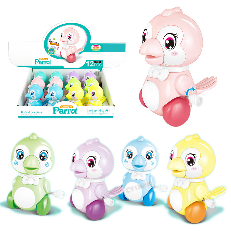 Пластиковые игрушки для попугаев, нажмите и заводите заводные игрушки