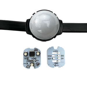 WS2811 D30mm DC12V <span class=keywords><strong>3</strong></span> LEDs แอดเดรส RGB สี IP68 LED สมาร์ท Dot พิกเซลโปรแกรมใสฝ้าเพชรฝาครอบ - Product Image 3