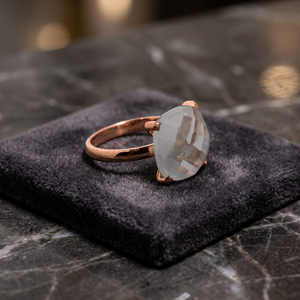 New Arrival Children's Smoky Topaz Hydro Gemstone 18K Gold Plated Anniversary <b>Rings</b> - Product Image 4