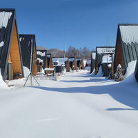 Casa Modular Prefabricada Triangular Moderna de Lujo, Casa Móvil Pequeña en Forma de A para Hotel